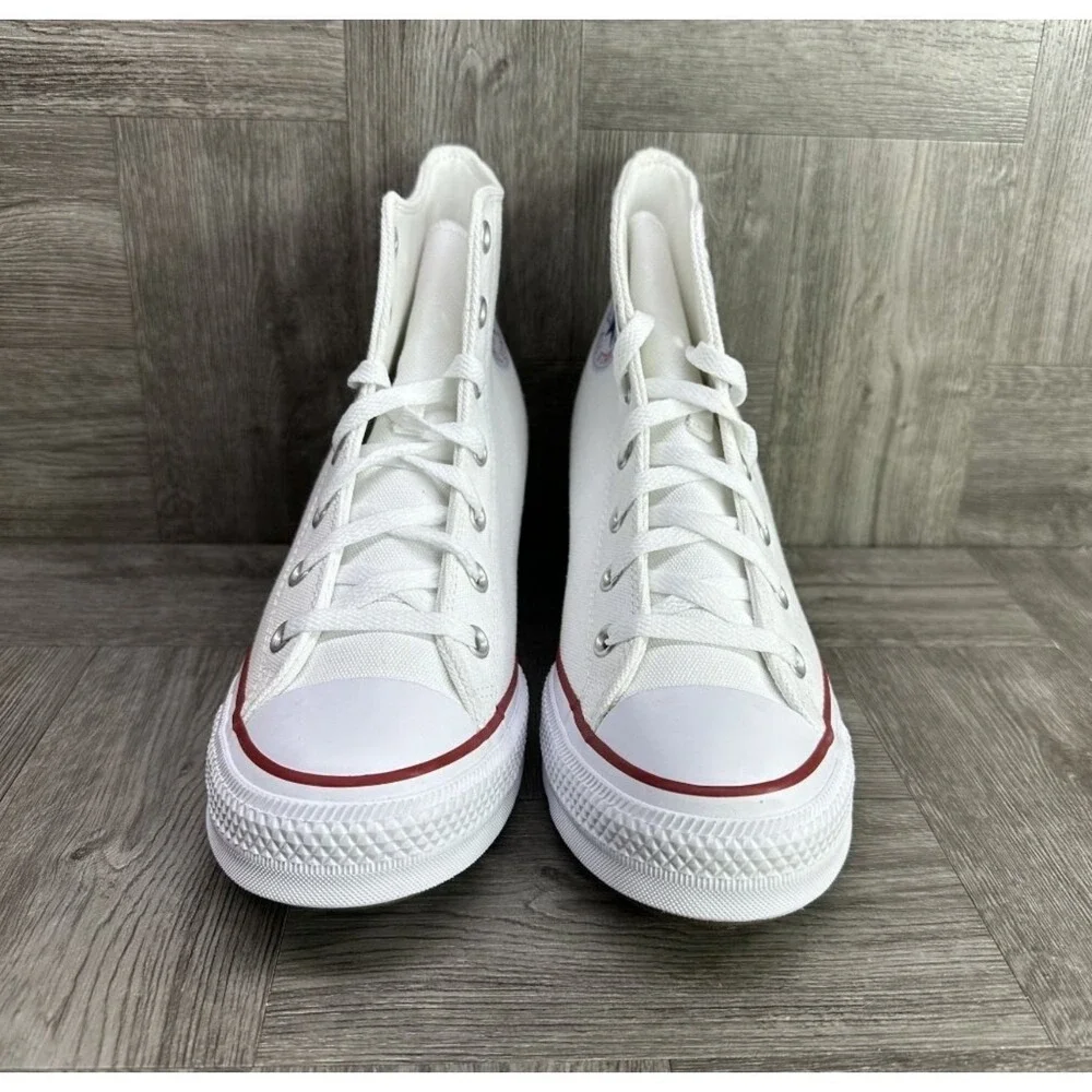 Converse Chuck Taylor All Star Lux Women 10 White New Wedge High Top A11908C - Picture 4 of 8